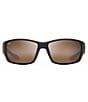 Color:Matte Dark Transparent Brown with Tan and Cream - Image 2 - Local Kine PolarizedPlus2® Wrap 61mm Sunglasses