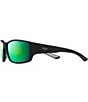 Color:Soft Black Green Grey - Image 1 - Local Kine PolarizedPlus2® Wrap 61mm Sunglasses