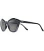 Color:Gloss Black Fade - Image 1 - Lotus PolarizedPlus2® Cat Eye 56mm Sunglasses