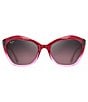Color:Raspberry Fade - Image 2 - Lotus PolarizedPlus2® Cat Eye 56mm Sunglasses