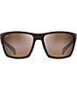 Color:Matte Brown Wood Grain - Image 2 - Makoa PolarizedPlus2® Wrap 60mm Sunglasses