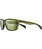 Color:Matte Translucent Khaki Green - Image 1 - Makoa PolarizedPlus2® Wrap 60mm Sunglasses