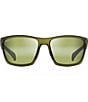 Color:Matte Translucent Khaki Green - Image 2 - Makoa PolarizedPlus2® Wrap 60mm Sunglasses
