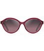 Color:Raspberry with Crystal Interior - Image 2 - Mariana PolarizedPlus2® Fashion 55mm Sunglasses