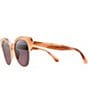 Color:Coral with Rose Gold - Image 1 - Mariposa PolarizedPlus2® Fashion 56mm Sunglasses