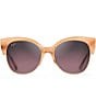 Color:Coral with Rose Gold - Image 2 - Mariposa PolarizedPlus2® Fashion 56mm Sunglasses