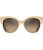 Color:Ivory with Gold - Image 2 - Mariposa PolarizedPlus2® Fashion 56mm Sunglasses