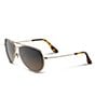 Color:Gold - Image 1 - Mavericks PolarizedPlus2® Aviator 61mm Sunglasses