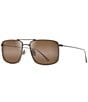 Maui Jim Men's Aeko 55mm Aviator Polarized Sunglasses, Color:Satin Sepia - Image 1