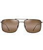 Maui Jim Men's Aeko 55mm Aviator Polarized Sunglasses, Color:Satin Sepia - Image 2