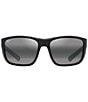 Color:Matte Black - Image 2 - Men's Amberjack PolarizedPlus2® 60mm Wrap Sunglasses