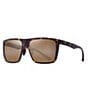 Color:Tortoise - Image 1 - Men's Honokalani 58mm Polarized Rectangle Sunglasses