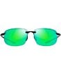 Maui Jim Men's Ho'okipa XL PolarizedPlus2® 67mm Oval Sunglasses, Color:Translucent Matte Grey - Image 2