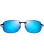 Color:Translucent Grey - Image 2 - Men's Ho'okipa XL PolarizedPlus2® 67mm Oval Sunglasses
