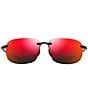 Maui Jim Men's Ho'okipa XL PolarizedPlus2® 67mm Oval Sunglasses, Color:Matte Black - Image 2