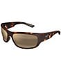 Maui Jim Men's Maukele Polarized Plus 2 64mm Rectangle Wrap Sunglasses, Color:Dark Matte Havana - Image 1