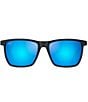 Maui Jim Men's One Way 55mm Rectangular Striped Polarized Sunglasses, Color:Dark Navy Stripe - Image 2