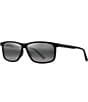 Maui Jim Men's Pulama PolarizedPlus2® 59mm Rectangle Sunglasses, Color:Shiny Black - Image 1