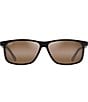 Maui Jim Men's Pulama PolarizedPlus2® 59mm Rectangle Sunglasses, Color:Matte Brown - Image 2