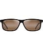 Color:Matte Brown - Image 2 - Men's Pulama PolarizedPlus2® 59mm Rectangle Sunglasses