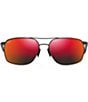Maui Jim Men's Puu Kukui Polarized Rectangular Sunglasses, Color:Dark - Image 2