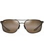Color:Bronze - Image 2 - Men's Rectangular Puu Kukui Polarized Sunglasses