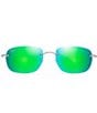 Color:Matte Silver - Image 2 - Nanea PolarizedPlus2® Oval 55mm Sunglasses