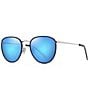 Maui Jim Noni PolarizedPlus2® Round 54mm Sunglasses, Color:Navy/Silver - Image 1