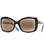 Color:Tortoise - Image 2 - Orchid PolarizedPlus2® Round 56mm Sunglasses