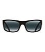 Color:Black - Image 1 - Peahi PolarizedPlus2® Wrap 65mm Sunglasses