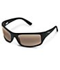 Color:Matte Black - Image 1 - Peahi PolarizedPlus2® Wrap 65mm Sunglasses