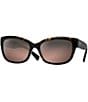 Color:Dark Tortoise - Image 1 - Plumeria PolarizedPlus2® Cat Eye 55mm Sunglasses