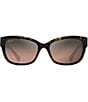 Color:Dark Tortoise - Image 2 - Plumeria PolarizedPlus2® Cat Eye 55mm Sunglasses