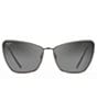 Color:Shiny Gunmetal - Image 2 - Puakenikeni PolarizedPlus2® Cat Eye 61mm Sunglasses