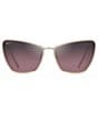 Color:Shiny Rose Gold - Image 2 - Puakenikeni PolarizedPlus2® Cat Eye 61mm Sunglasses