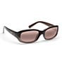 Color:Chocolate - Image 1 - Punchbowl PolarizedPlus2® Rectangular 54mm Sunglasses