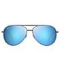 Color:Gunmetal - Image 2 - Seacliff PolarizedPlus2® Aviator 54mm Sunglasses