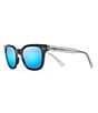 Color:Black with Grey - Image 1 - Shore Break PolarizedPlus2® Square 50mm Sunglasses