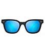 Color:Black with Grey - Image 2 - Shore Break PolarizedPlus2® Square 50mm Sunglasses