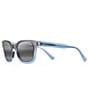 Color:Matte Translucent Blue Grey Fade - Image 1 - Shore Break PolarizedPlus2® Square 50mm Sunglasses