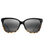 Color:Black/White/Tortoise - Image 2 - Starfish PolarizedPlus2® Cat Eye 56mm Sunglasses