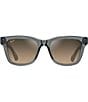 Color:Transparent Dark Grey - Image 2 - Unisex Hanohano PolarizedPlus2®52mm Square Sunglasses