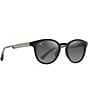 Color:Black - Image 3 - Unisex Hiehie PolarizedPlus2®50mm Round Sunglasses