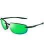 Maui Jim Unisex Hookipa Ultra Polarized Plus 2 63mm Rectangle Wrap Sunglasses - Image 1