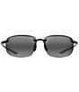 Color:Black Gloss - Image 2 - Unisex Ho'okipa XL PolarizedPlus2® 67mm Oval Sunglasses