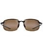Color:Tortoise - Image 2 - Unisex Ho'okipa XL PolarizedPlus2® 67mm Oval Sunglasses