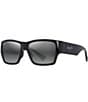 Color:Shiny Black - Image 1 - Unisex Ka'olu PolarizedPlus2® 57mm Wrap Sunglasses