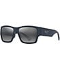 Color:Matte Blue - Image 1 - Unisex Ka'olu PolarizedPlus2® 57mm Wrap Sunglasses