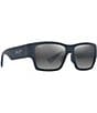Color:Matte Blue - Image 3 - Unisex Ka'olu PolarizedPlus2® 57mm Wrap Sunglasses