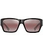Maui Jim Unisex Ka'olu PolarizedPlus2® 57mm Square Sunglasses, Color:Shiny Brown - Image 2